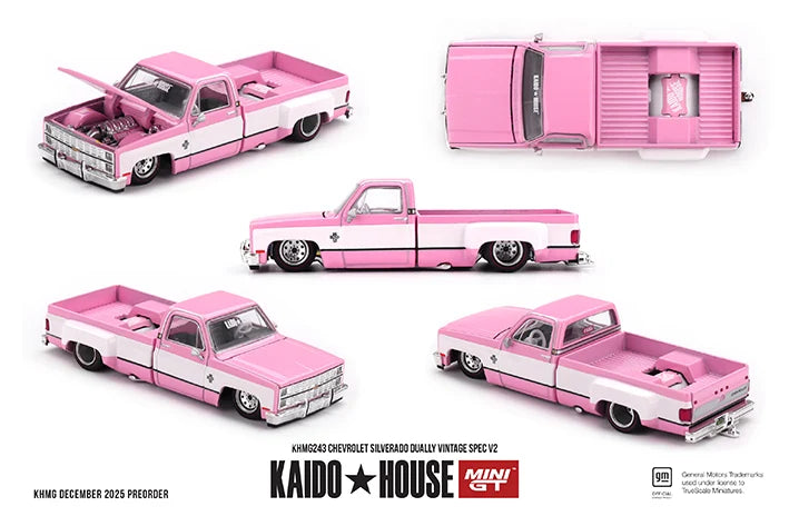 Kaido House x Mini GT 1:64 CHEVROLET SILVERADO DUALLY VINTAGE SPEC V2 - KHMG243