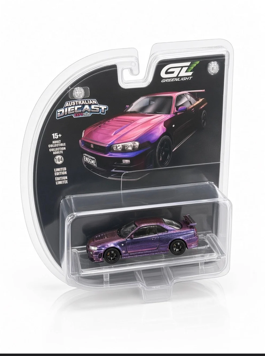Australian Diecast Expo 2026 Exclusive – GreenLight Nissan Skyline GT-R R34 “Endgame” 1:64