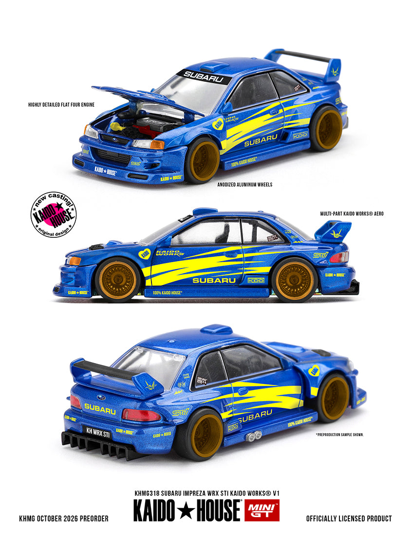[Pre Order] Kaido House x Mini GT 1:64 Subaru Impreza WRX STI KAIDO WORKS V1 - KHMG318