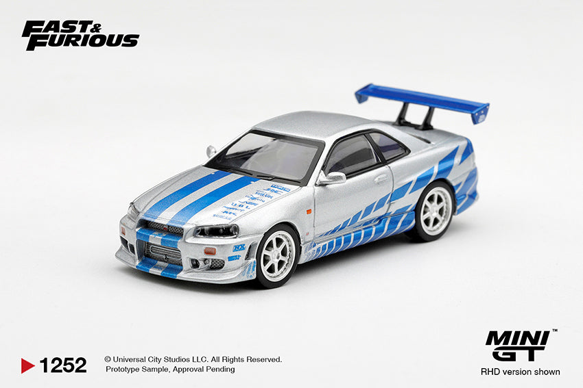 [Pre Order] Mini GT x Fast & Furious 1:64 Nissan Skyline GT-R C-West "2 Fast 2 Furious" Brian O'Conner - MGT01252