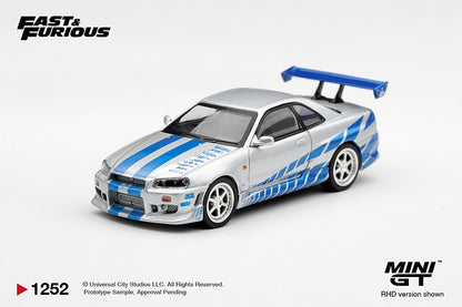 [Pre Order] Mini GT x Fast & Furious 1:64 Nissan Skyline GT-R C-West "2 Fast 2 Furious" Brian O'Conner - MGT01252