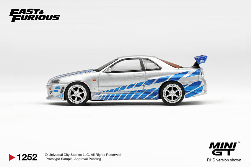 [Pre Order] Mini GT x Fast & Furious 1:64 Nissan Skyline GT-R C-West "2 Fast 2 Furious" Brian O'Conner - MGT01252