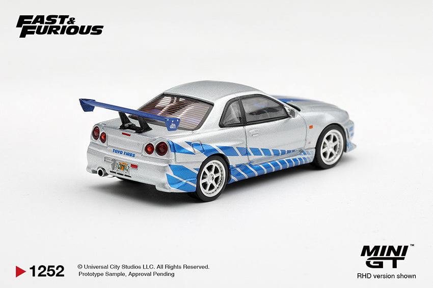 [Pre Order] Mini GT x Fast & Furious 1:64 Nissan Skyline GT-R C-West "2 Fast 2 Furious" Brian O'Conner - MGT01252