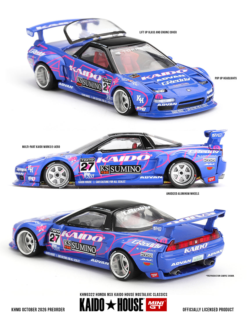 [Pre Order] Kaido House x Mini GT 1:64 Honda NSX Kaido House Nostalgic Classics - KHMG322